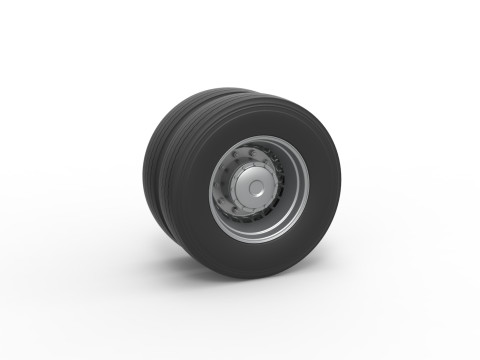 Rear wheel of racing semi truck Version 2 Scale 1 to 25 Modelo de impresión 3D