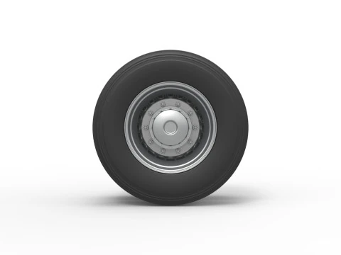 Rear wheel of racing semi truck Version 2 Scale 1 to 25 3D Print Model