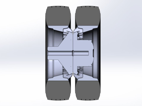 Rear wheel of racing semi truck Version 2 Scale 1 to 25 3D Print Model