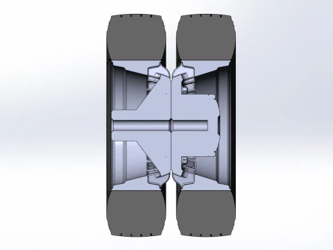 Rear wheel of racing semi truck Version 2 Scale 1 to 25 3D Print Model
