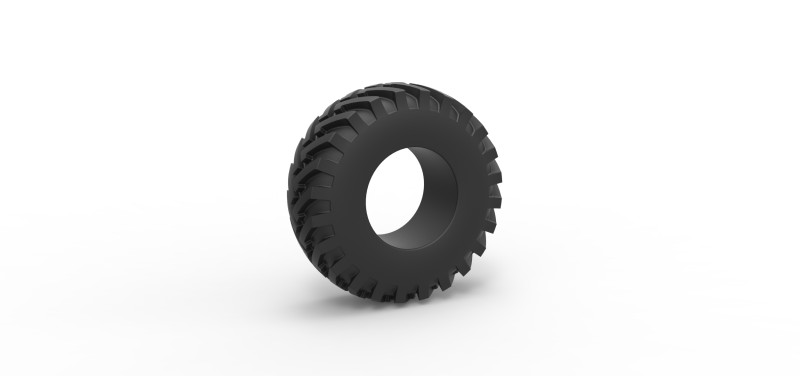 Tractor tire 32 Scale 1 to 25 3D Print Model .c4d .max .obj .3ds .fbx .stl .blend 