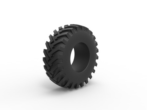 Tractor tire 32 Scale 1 to 25 3D Print Model