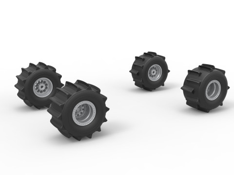 Wheel Set of Formula Off Road Scale 1 to 25 3Dプリントモデル