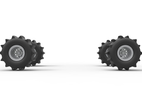 Wheel Set of Formula Off Road Scale 1 to 25 3D Baskı Modeli