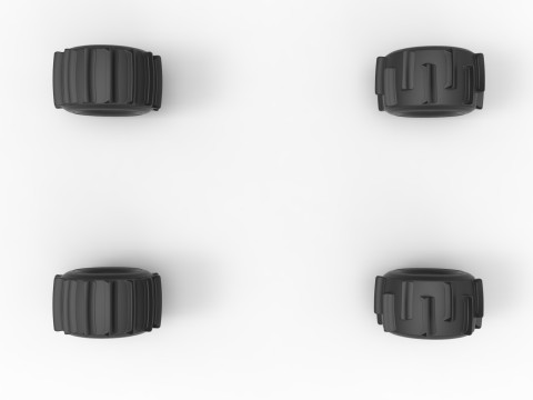 Wheel Set of Formula Off Road Scale 1 to 25 3D Baskı Modeli