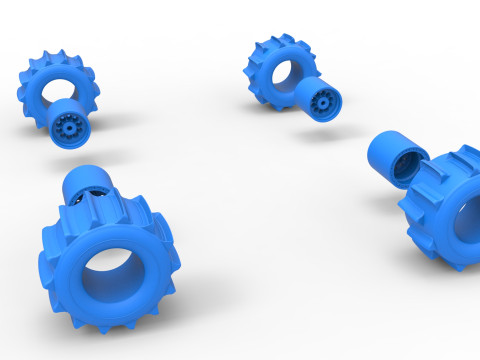 Wheel Set of Formula Off Road Scale 1 to 25 3D Baskı Modeli