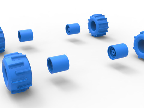 Wheel Set of Formula Off Road Scale 1 to 25 3D Baskı Modeli