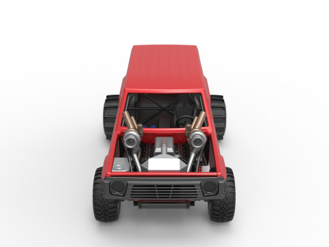 Uphill Sand Racing Dragster Version 3 Scale 1 to 25 3D 打印模型