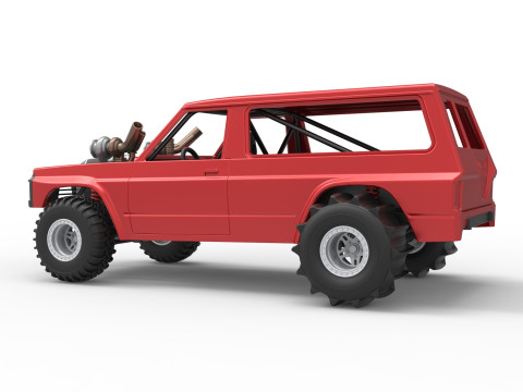 Uphill Sand Racing Dragster Version 3 Scale 1 to 25 3D 打印模型
