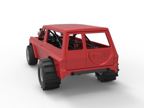 Uphill Sand Racing Dragster Version 3 Scale 1 to 25 3D 打印模型