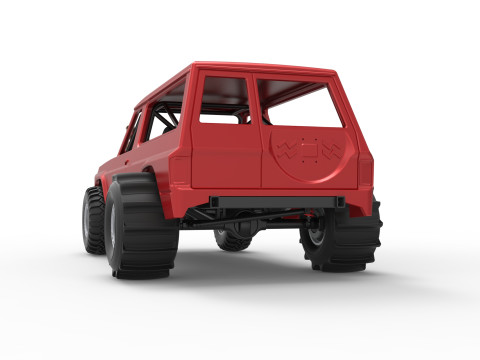Uphill Sand Racing Dragster Version 3 Scale 1 to 25 3D 打印模型