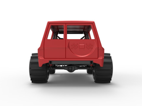 Uphill Sand Racing Dragster Version 3 Scale 1 to 25 3D 打印模型