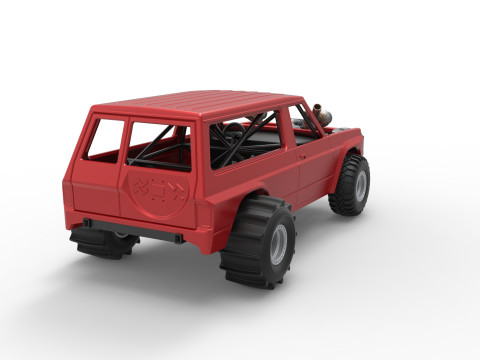 Uphill Sand Racing Dragster Version 3 Scale 1 to 25 3D 打印模型