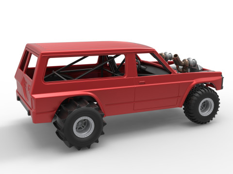 Uphill Sand Racing Dragster Version 3 Scale 1 to 25 3D 打印模型