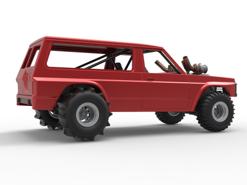 Uphill Sand Racing Dragster Version 3 Scale 1 to 25 3D 打印模型