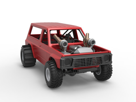 Uphill Sand Racing Dragster Version 3 Scale 1 to 25 3D 打印模型