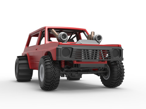 Uphill Sand Racing Dragster Version 3 Scale 1 to 25 3D 打印模型