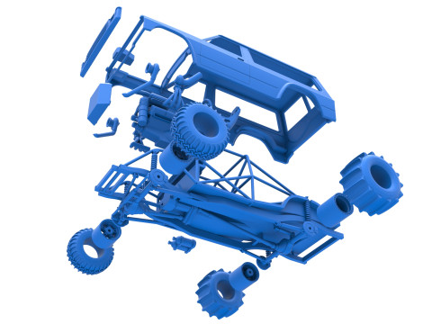 Uphill Sand Racing Dragster Version 3 Scale 1 to 25 3D 打印模型