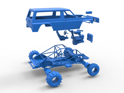 Uphill Sand Racing Dragster Version 3 Scale 1 to 25 3D 打印模型