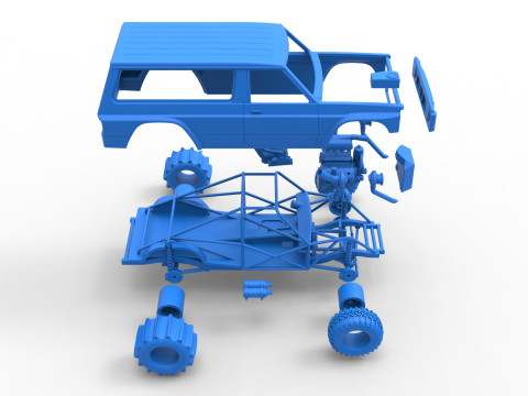 Uphill Sand Racing Dragster Version 3 Scale 1 to 25 3D 打印模型
