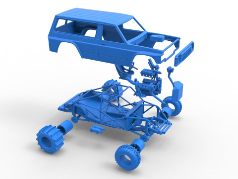 Uphill Sand Racing Dragster Version 3 Scale 1 to 25 3D 打印模型