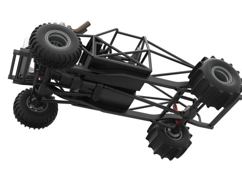 Uphill Sand Racing Dragster Base Version 3 Scale 1 to 25 3D Baskı Modeli