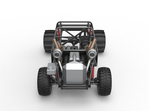 Uphill Sand Racing Dragster Base Version 3 Scale 1 to 25 3D Baskı Modeli