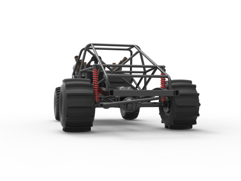 Uphill Sand Racing Dragster Base Version 3 Scale 1 to 25 3D Baskı Modeli