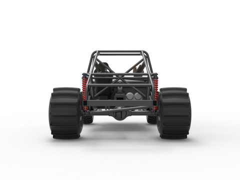 Uphill Sand Racing Dragster Base Version 3 Scale 1 to 25 3D Baskı Modeli