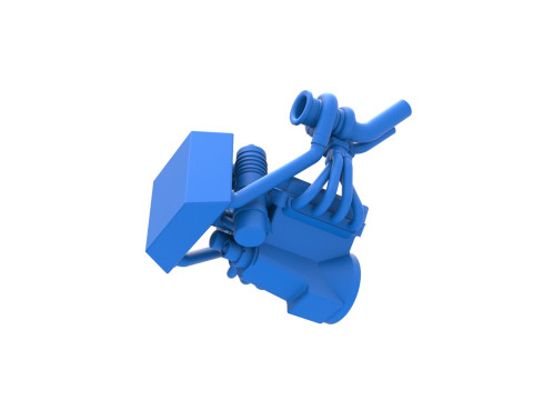 Engine of Uphill Sand Racing Dragster Version 3 Scale 1 to 25 Model do druku 3D