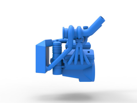 Engine of Uphill Sand Racing Dragster Version 3 Scale 1 to 25 Model do druku 3D