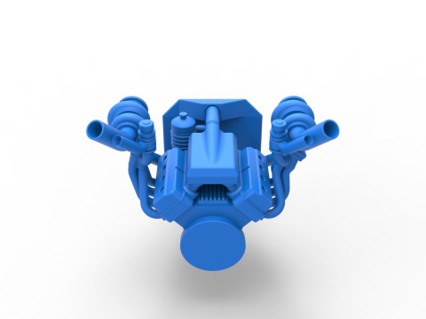 Engine of Uphill Sand Racing Dragster Version 3 Scale 1 to 25 Model do druku 3D