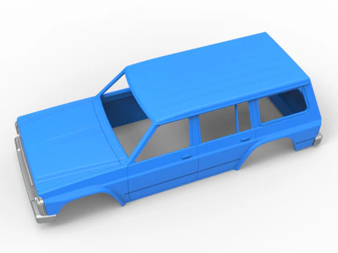 Shell of vintage SUV Version 2 Scale 1 to 25 3D Print Model