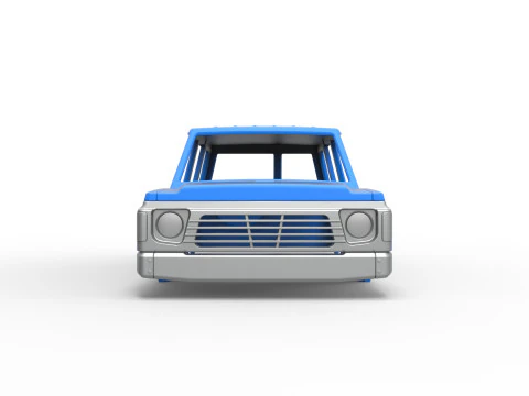 Shell of vintage SUV Version 2 Scale 1 to 25 3D Print Model
