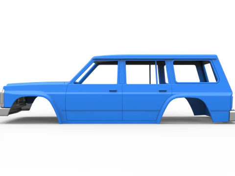 Shell of vintage SUV Version 2 Scale 1 to 25 3D Print Model