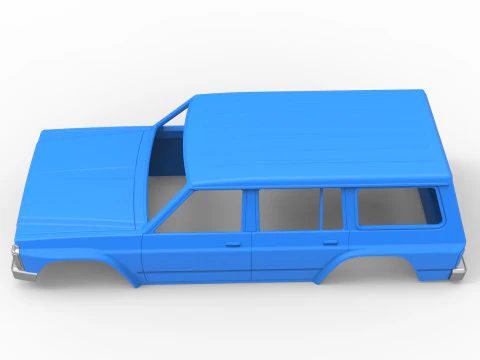 Shell of vintage SUV Version 2 Scale 1 to 25 3D Print Model