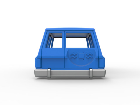 Shell of vintage SUV Version 2 Scale 1 to 25 Modelo de impresión 3D