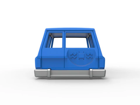 Shell of vintage SUV Version 2 Scale 1 to 25 3D Print Model