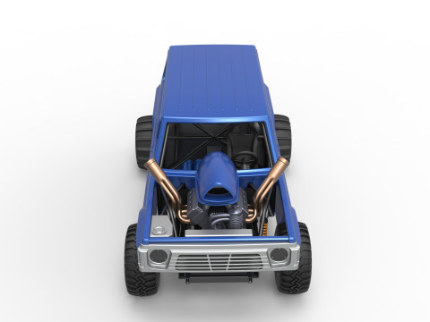 Uphill Sand Racing Dragster Version 4 Scale 1 to 25 3D Print Model