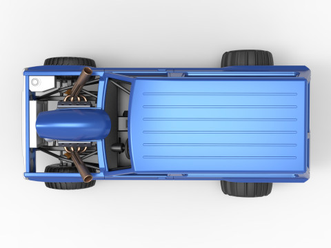 Uphill Sand Racing Dragster Version 4 Scale 1 to 25 3D Print Model