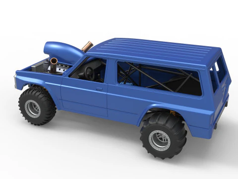 Uphill Sand Racing Dragster Version 4 Scale 1 to 25 3D Print Model