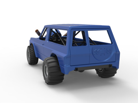 Uphill Sand Racing Dragster Version 4 Scale 1 to 25 3D Print Model