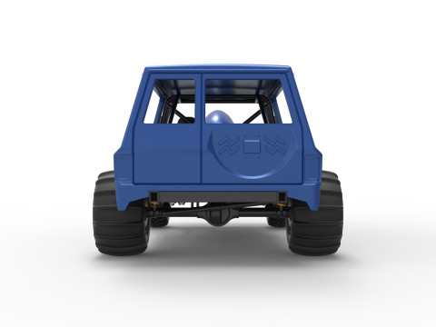 Uphill Sand Racing Dragster Version 4 Scale 1 to 25 3D Print Model
