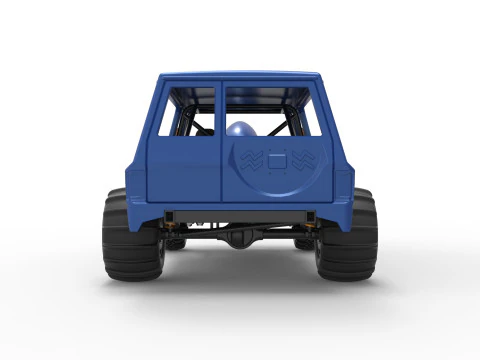 Uphill Sand Racing Dragster Version 4 Scale 1 to 25 3D Print Model