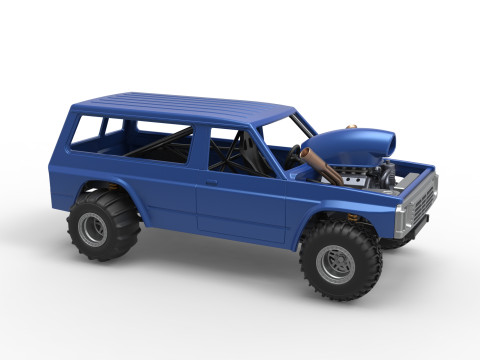 Uphill Sand Racing Dragster Version 4 Scale 1 to 25 3D Print Model