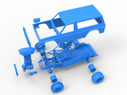 Uphill Sand Racing Dragster Version 4 Scale 1 to 25 3D Print Model