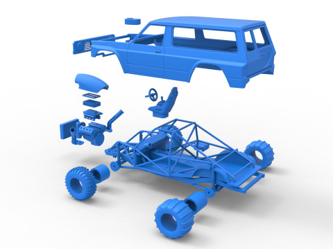 Uphill Sand Racing Dragster Version 4 Scale 1 to 25 3D Print Model
