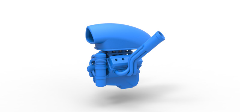 Engine of Uphill Sand Racing Dragster Version 4 Scale 1 to 25 3D Принт Модель .c4d .max .obj .3ds .fbx .stl .blend 