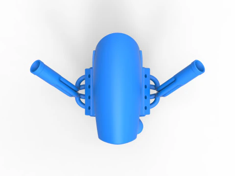 Engine of Uphill Sand Racing Dragster Version 4 Scale 1 to 25 3D Print Model