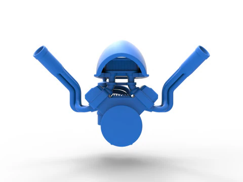 Engine of Uphill Sand Racing Dragster Version 4 Scale 1 to 25 3D Print Model